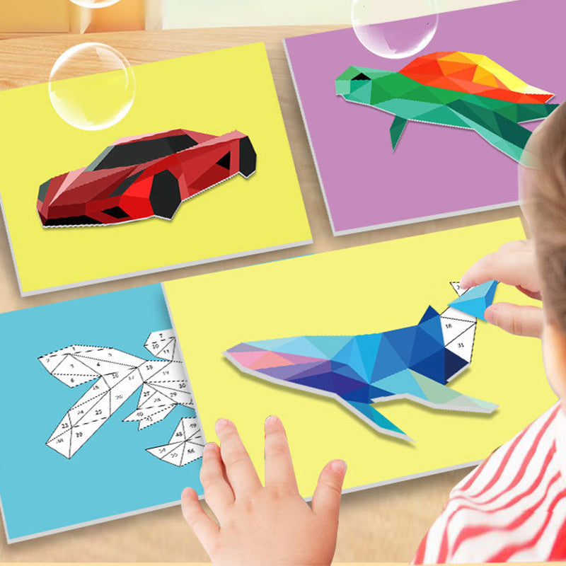 Children's Puzzle Sticker Book Set