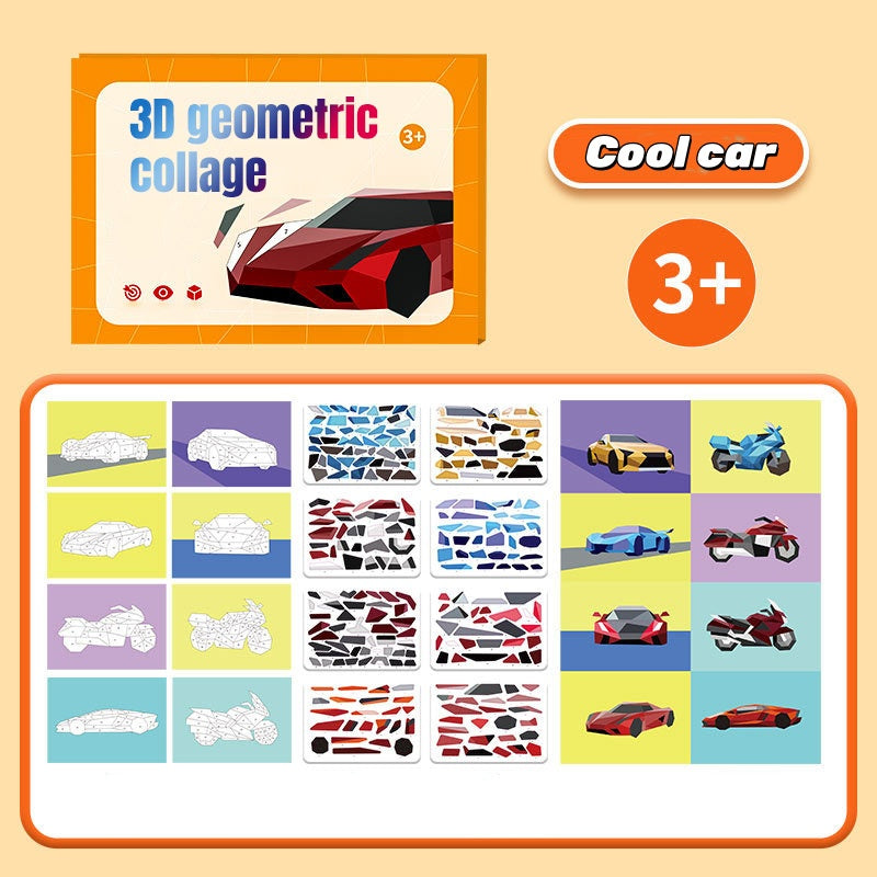 Children's Puzzle Sticker Book Set