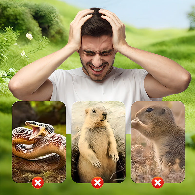 Spring: 50% discount Screw-in, waterproof and solar-powered mole repellent for outdoor use