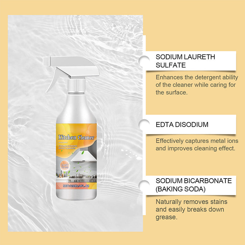 Spray dégraissant efficace pour la cuisine Dissout la graisse comme par magie Un seul spray, pas de récurage votre cuisine reste impeccable.
