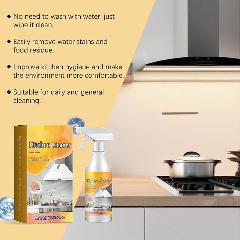 Spray dégraissant efficace pour la cuisine Dissout la graisse comme par magie Un seul spray, pas de récurage votre cuisine reste impeccable.