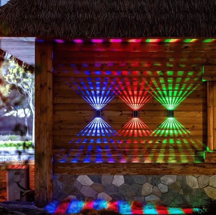 Applique murale solaire étanche 4 LED pour l'extérieur