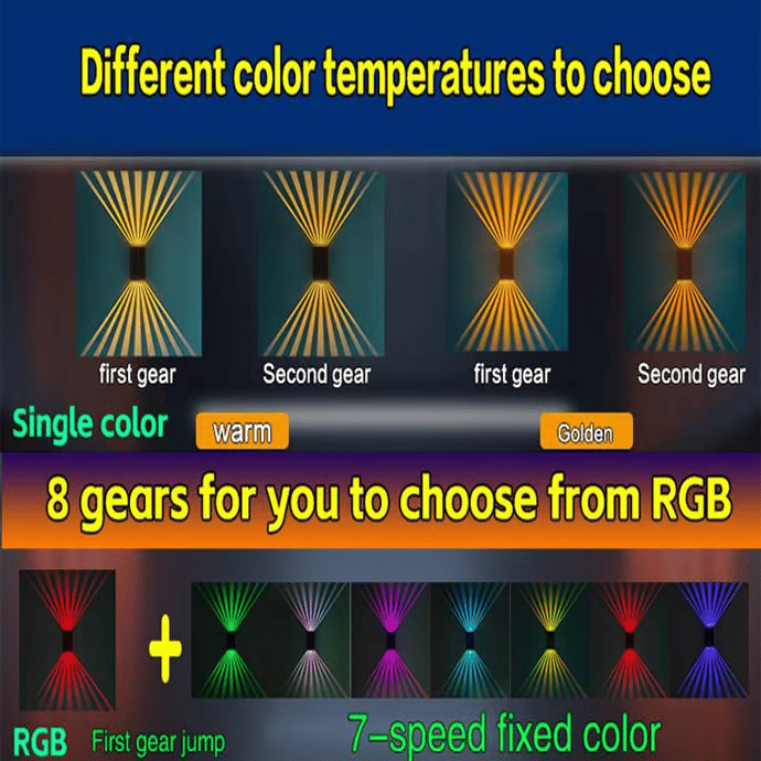 Applique murale solaire étanche 4 LED pour l'extérieur