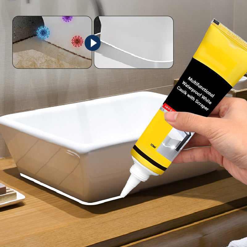 BUY 2 - GET 1 FREE White Waterproof Multifunction Sealant - Waterproof Sealant for Joints, Edges, and Repairs