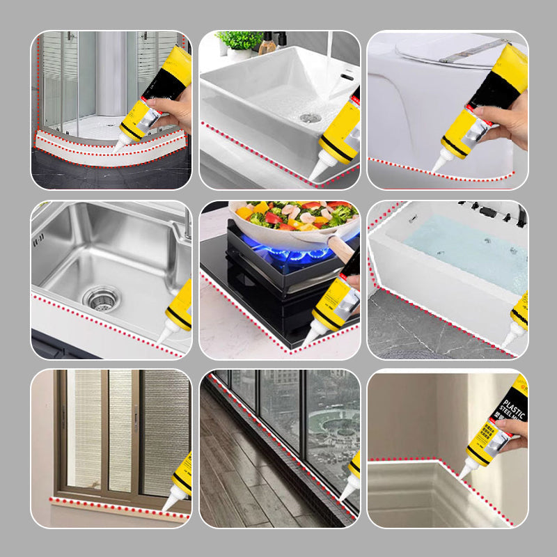 BUY 2 - GET 1 FREE White Waterproof Multifunction Sealant - Waterproof Sealant for Joints, Edges, and Repairs