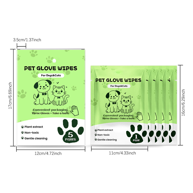 Lingettes nettoyantes sans rinçage pour animaux de compagnie