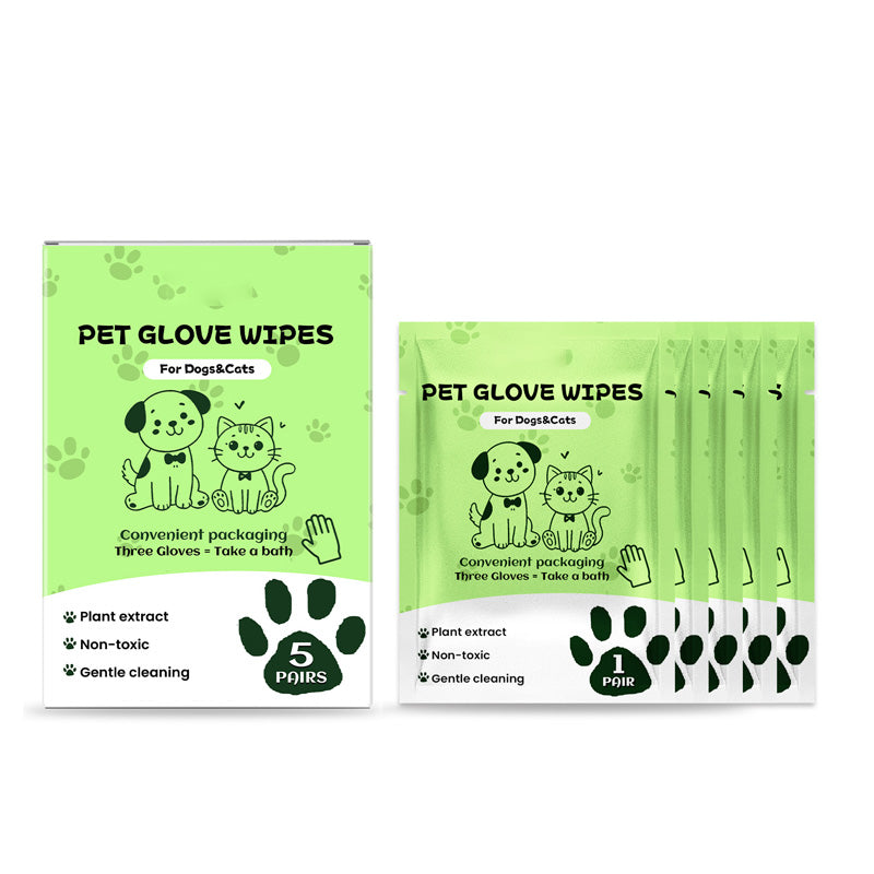Lingettes nettoyantes sans rinçage pour animaux de compagnie