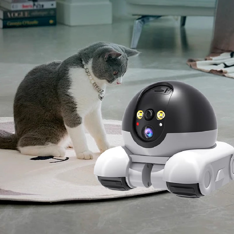 Caméra robot mobile pour animaux de compagnie 2025 – Nouveau produit révolutionnaire [HD sans fil intelligent à distance] Spécial : 50 %