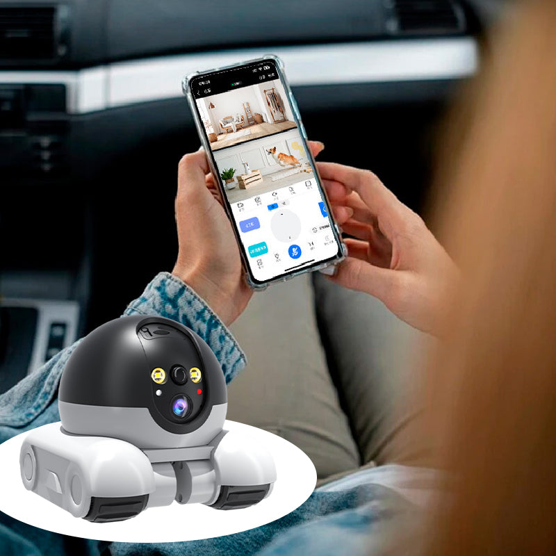 Caméra robot mobile pour animaux de compagnie 2025 – Nouveau produit révolutionnaire [HD sans fil intelligent à distance] Spécial : 50 %