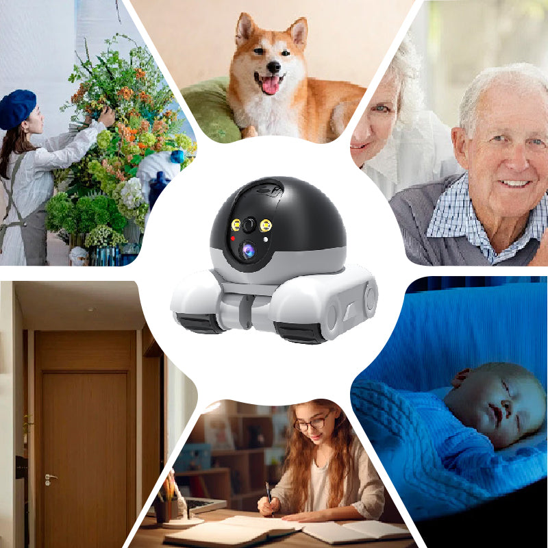 Caméra robot mobile pour animaux de compagnie 2025 – Nouveau produit révolutionnaire [HD sans fil intelligent à distance] Spécial : 50 %