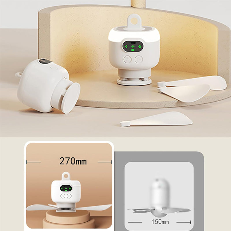 DE RÉDUCTION Ventilateur de plafond rechargeable avec éclairage LED