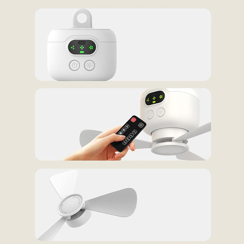 DE RÉDUCTION Ventilateur de plafond rechargeable avec éclairage LED