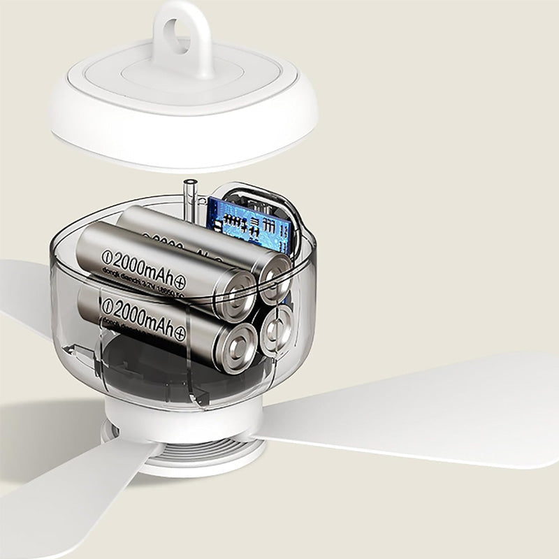 DE RÉDUCTION Ventilateur de plafond rechargeable avec éclairage LED