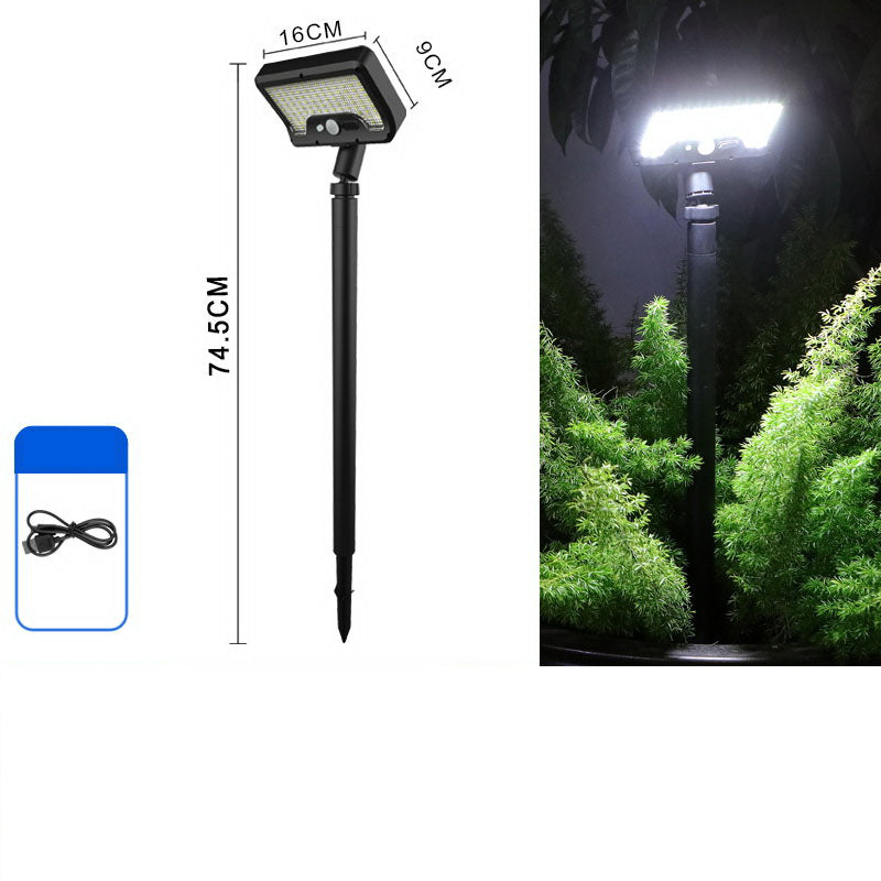Lampe de réduction capteur solaire et double recharge USB-C, amovible et portable