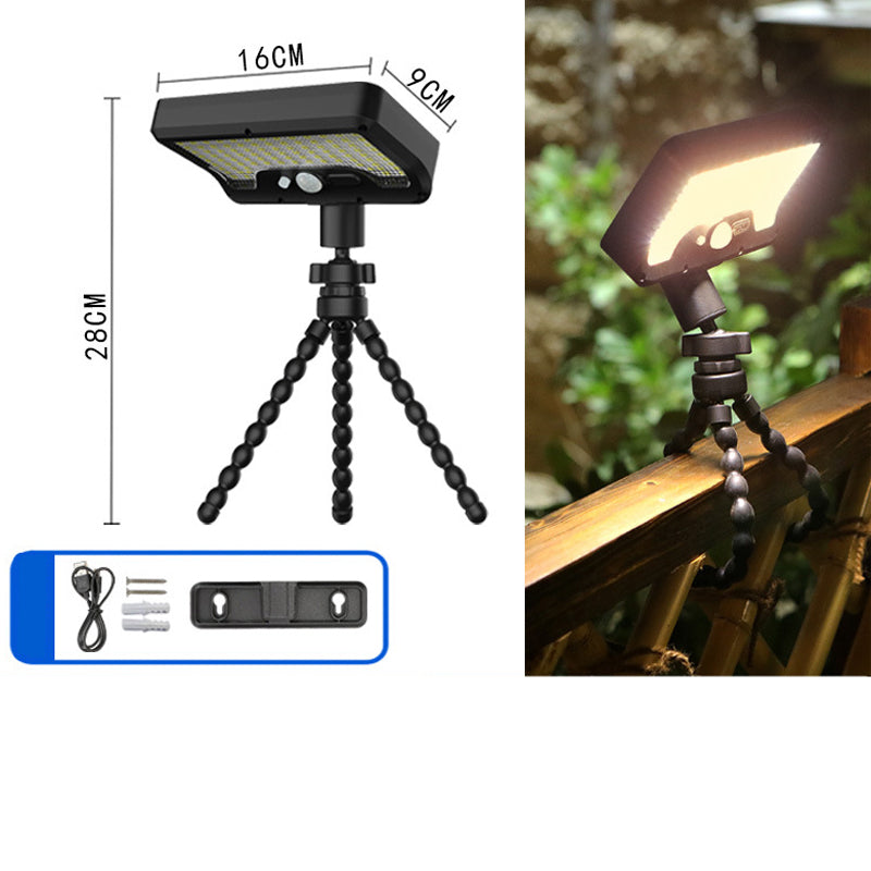 Lampe de réduction capteur solaire et double recharge USB-C, amovible et portable