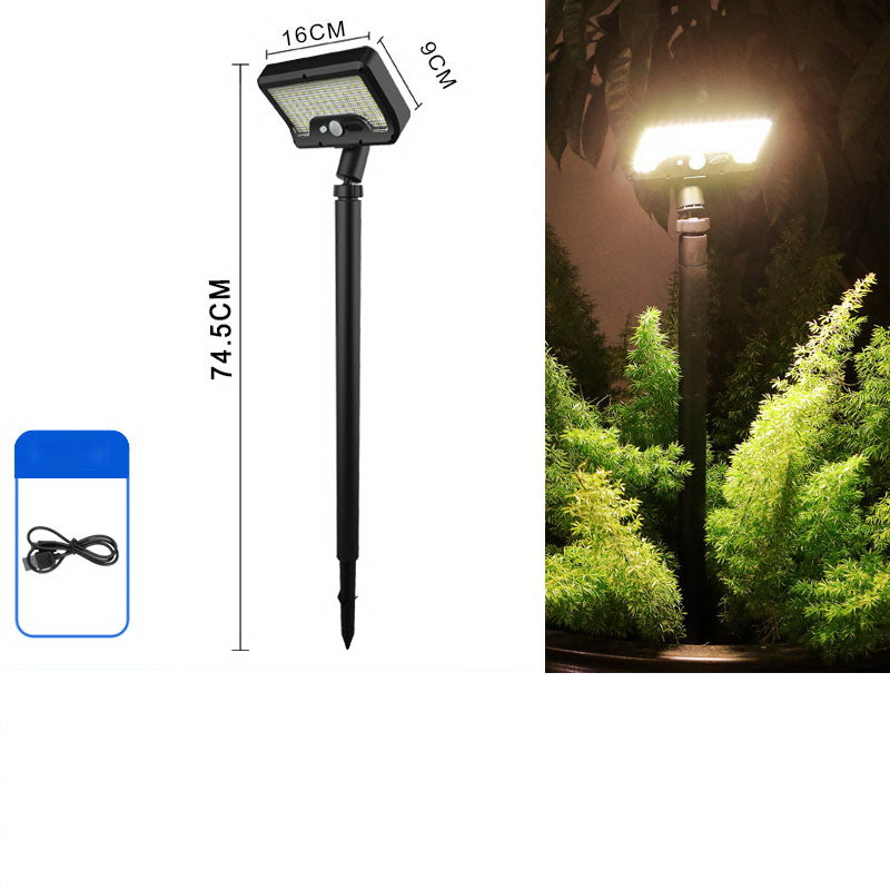 Lampe de réduction capteur solaire et double recharge USB-C, amovible et portable