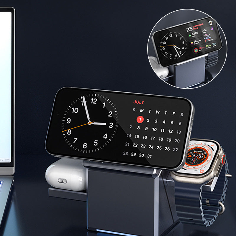 Offre spéciale - Station de recharge magnétique sans fil pliable 3 en 1