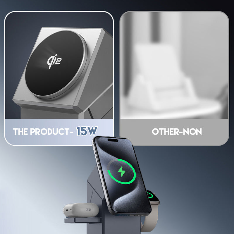 Offre spéciale - Station de recharge magnétique sans fil pliable 3 en 1