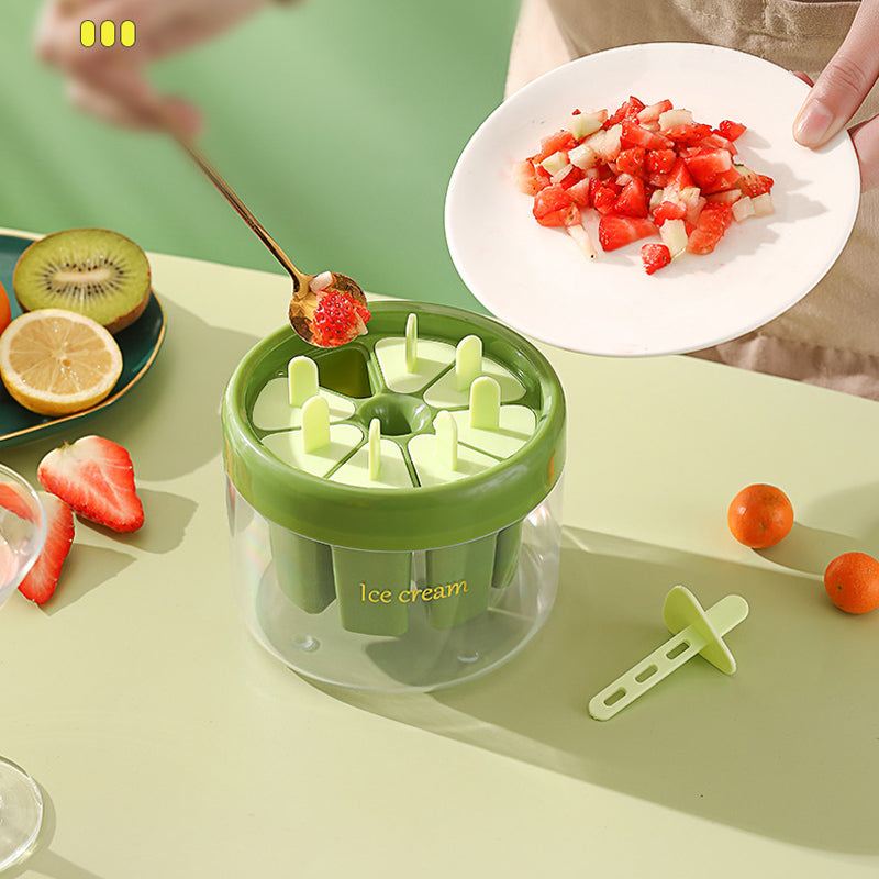Moule sain 8 cavités, bâtonnets + boîte glaces maison