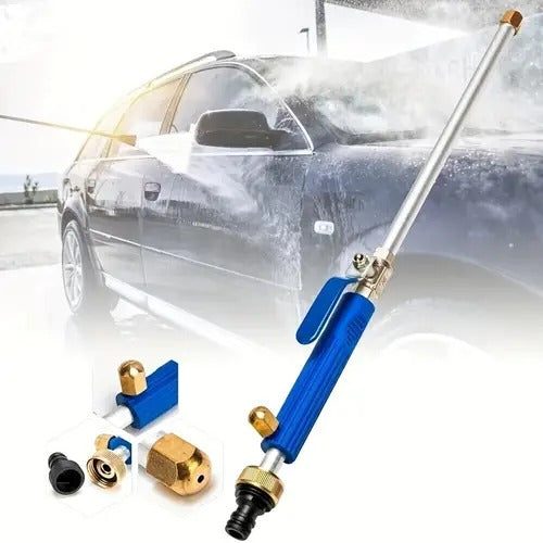 Pistolet à eau haute pression avec 3 buses interchangeables, alliage d'aluminium et laiton (nettoyage voiture et jardin)