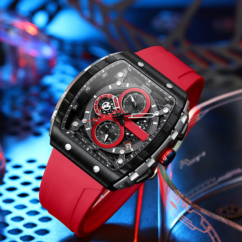 LIVRAISON GRATUITE Montre quartz multifonctionnelle pour hommes au style cyberpunk et futuriste