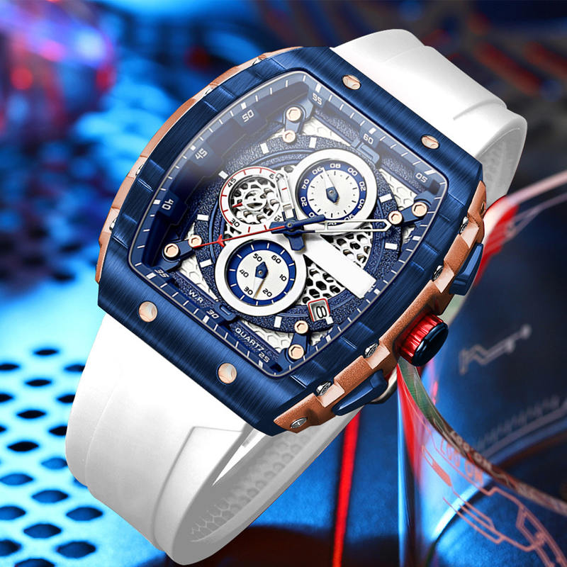 LIVRAISON GRATUITE Montre quartz multifonctionnelle pour hommes au style cyberpunk et futuriste