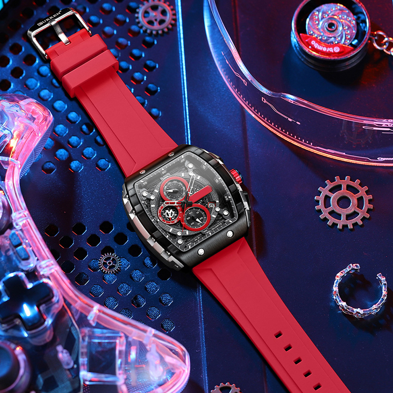 LIVRAISON GRATUITE Montre quartz multifonctionnelle pour hommes au style cyberpunk et futuriste