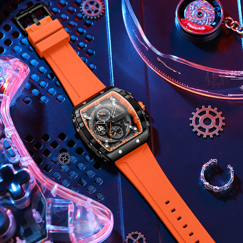 LIVRAISON GRATUITE Montre quartz multifonctionnelle pour hommes au style cyberpunk et futuriste