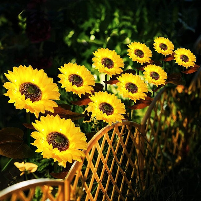 Jusqu'à 50 % de réduction sur la Lampe Solaire Tournesol de Jardin, éclairage LED, Design Réaliste, 8h d'Autonomie