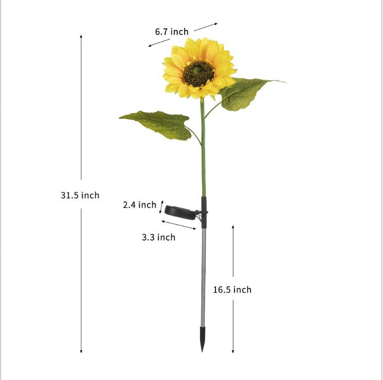 Jusqu'à 50 % de réduction sur la Lampe Solaire Tournesol de Jardin, éclairage LED, Design Réaliste, 8h d'Autonomie