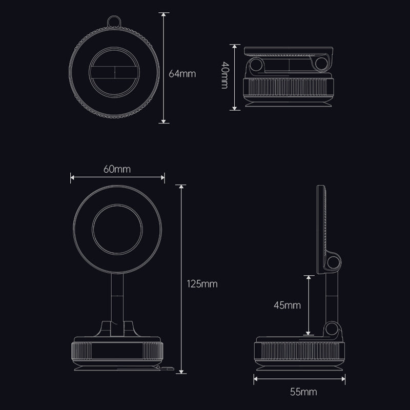 VENTE CHAUDE Support téléphone magnétique pliable Parfait pour la voiture Stable, compact et facile à utiliser Ne ratez pas l'offre