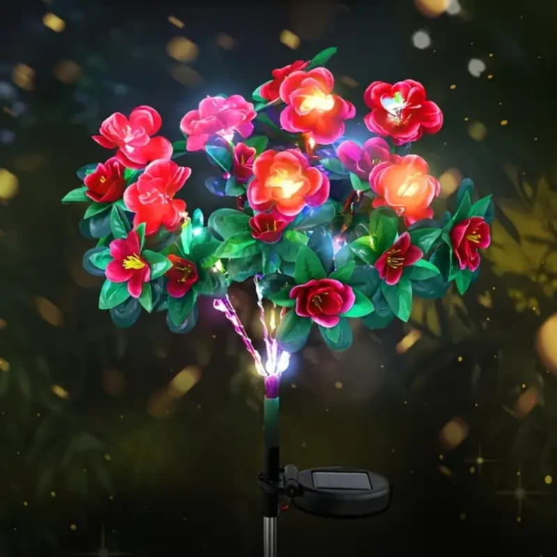 Offre à durée limitée : Lumière solaire de piquet de fleur d'azalée artificielle
