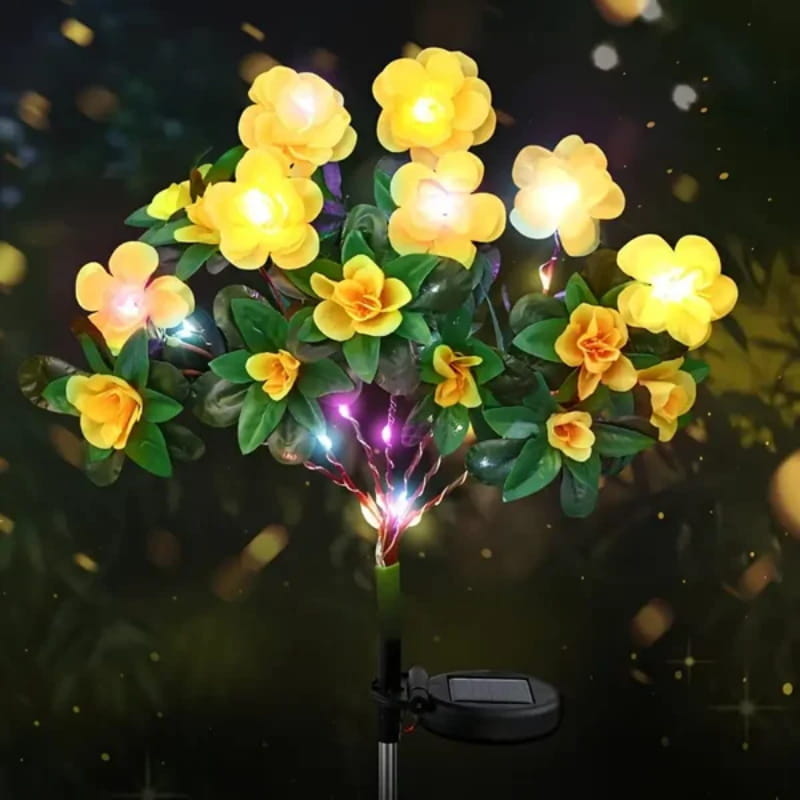 Offre à durée limitée : Lumière solaire de piquet de fleur d'azalée artificielle