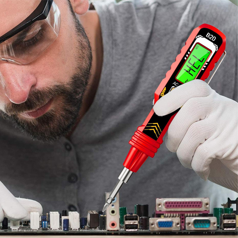 Limite de temps 63 % de réduction Testeur de tension sans contact avec écran LCD