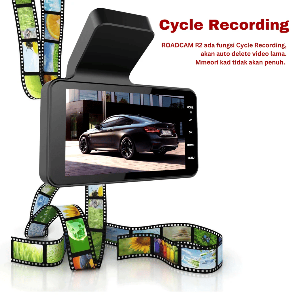 Enregistreur de voiture HD 1080P grand angle 170° avec vision nocturne