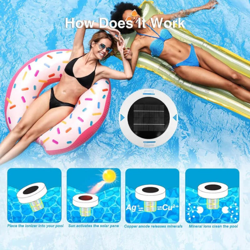 Hard 50% Reduction Limit Solar Pool Ionizer For Crystal Clear Water