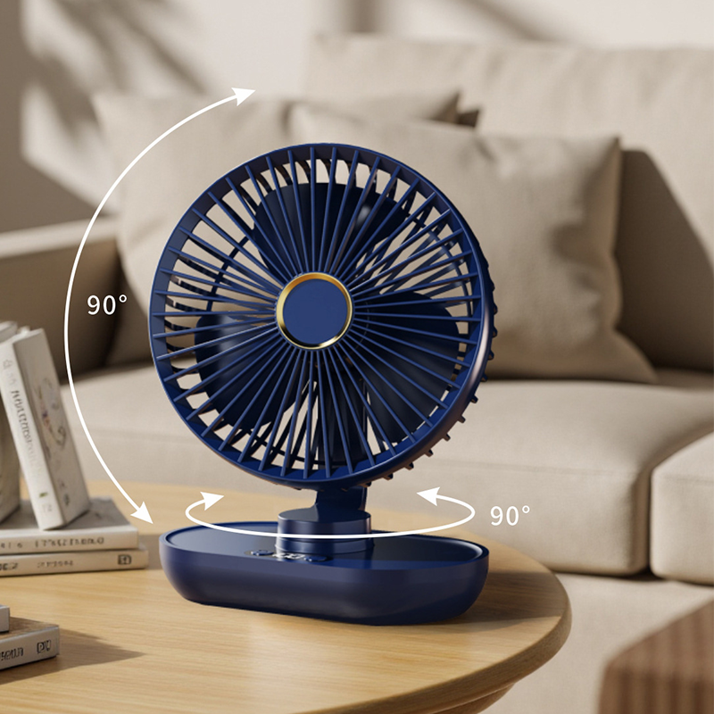 Ventilateur de bureau oscillant portable et rechargeable