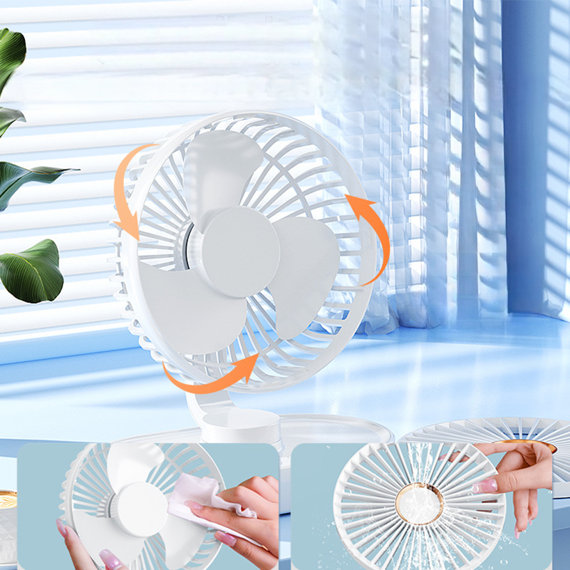 Ventilateur de bureau oscillant portable et rechargeable
