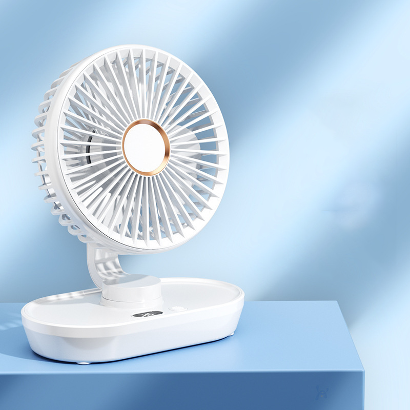 Ventilateur de bureau oscillant portable et rechargeable