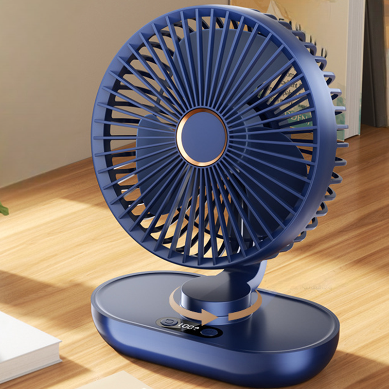 Ventilateur de bureau oscillant portable et rechargeable