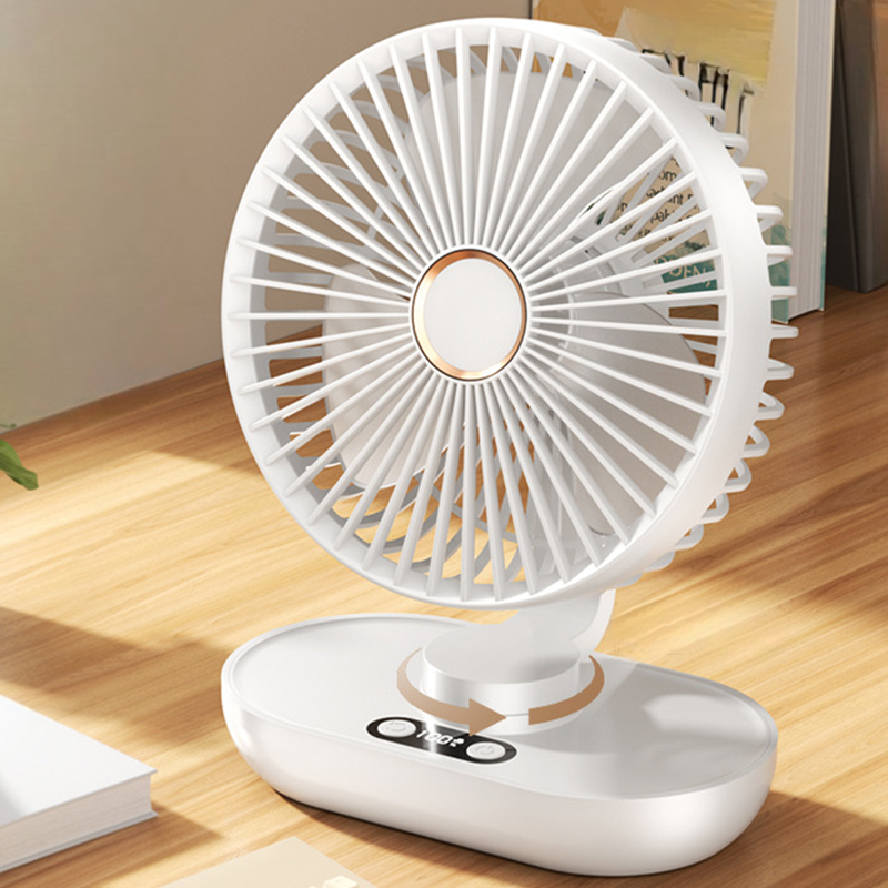 Ventilateur de bureau oscillant portable et rechargeable