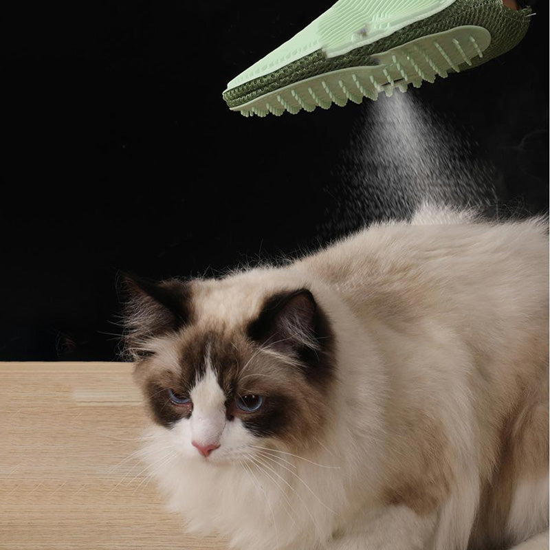 Gants de toilettage pour chiens et chats avec spray intégré