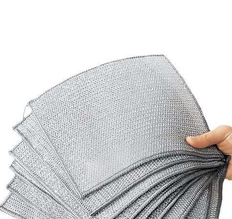 Chiffons de vaisselle métalliques polyvalents et anti-rayures