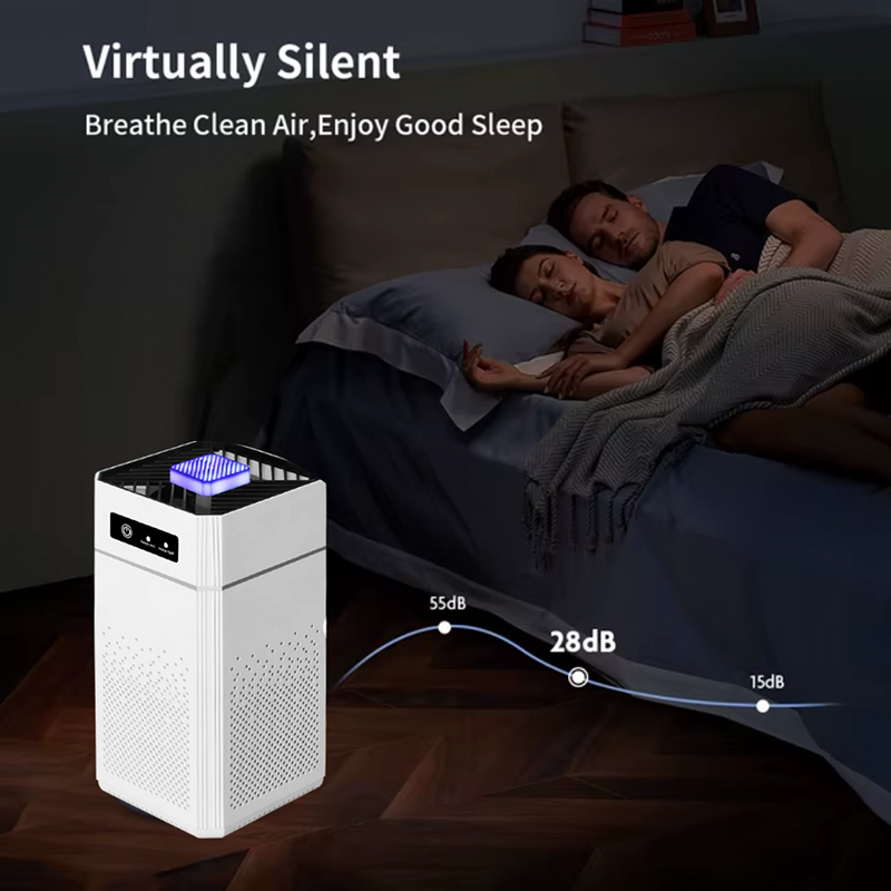 Purificateur d'air domestique. Protection complète pour un air intérieur frais et pur, idéal contre les allergènes, la poussière et les odeurs.