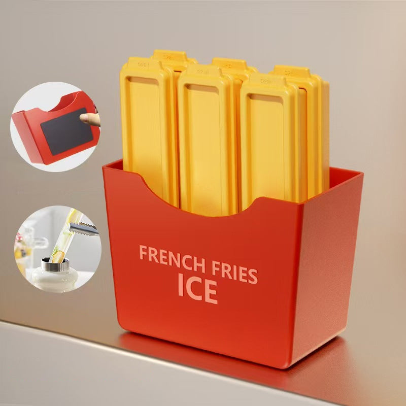 Amusing DIY ice cube set in the shape of fries made of food-grade material