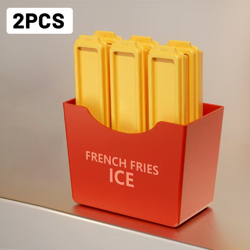 Amusing DIY ice cube set in the shape of fries made of food-grade material