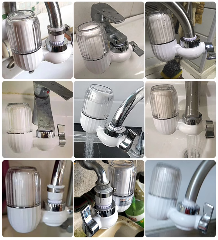 Joli cadeau* Purificateur d'eau pour robinet, 5 couches de filtration par rayonnement