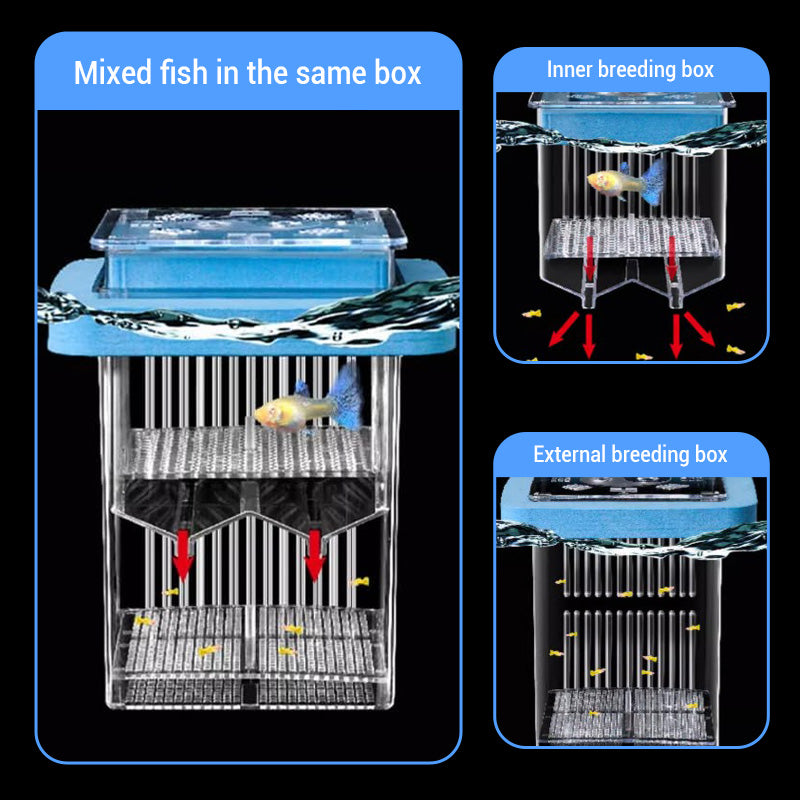 Clair Half-price 4-layer Acrylic Aquarium Hatchery Breeding Box System to Safely Raise Your Fry