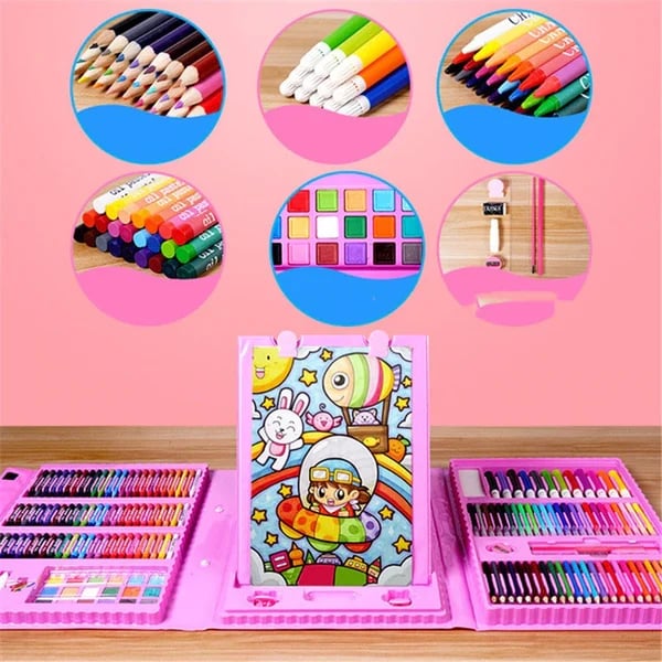 Coffret d'art créatif de luxe 6 en 1, cadeau idéal pour les enfants : chaque enfant est un artiste.