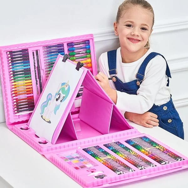 Coffret d'art créatif de luxe 6 en 1, cadeau idéal pour les enfants : chaque enfant est un artiste.